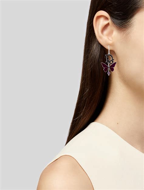 dior butterfly earrings